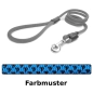 Preview: klassische Hundeleine - L - 175cm - blau mit schwarzen Flecken